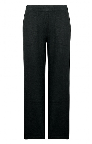 Ladies Lily & Me Classic Linen Trousers - Black, Black