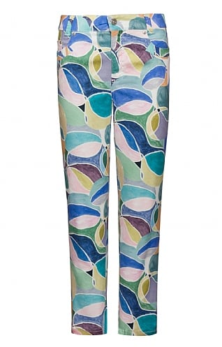 Ladies Anna Montana Bold Print Jeans, Multi