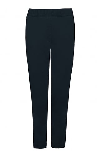 Zerres Ladies Pull On Trousers - Navy Blue, Navy