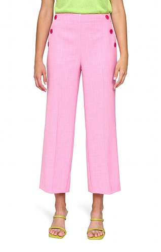 House Of Bruar Ladies Button Side Trousers, Fuchsia