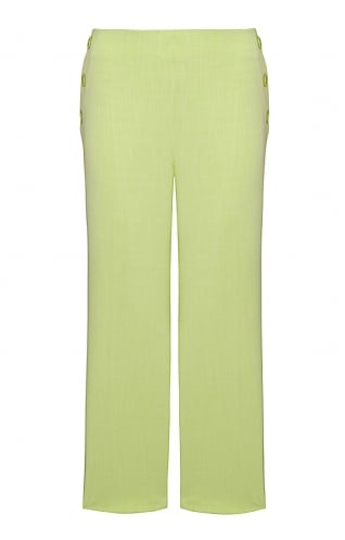 House Of Bruar Ladies Button Side Trousers, Light Green