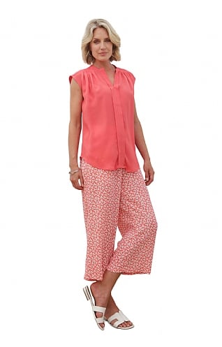 Ladies Pomodoro Clover Culottes, Coral