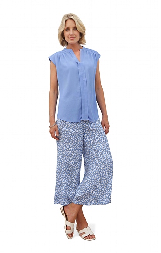 Ladies Pomodoro Clover Culottes, Cornflower