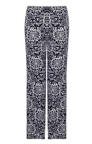 House Of Bruar Ladies Print Trousers, Navy Floral