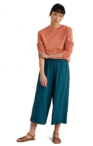 Ladies Seasalt Sea Heart Culottes, Light Squid