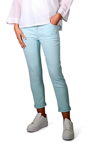 House Of Bruar Ladies Tie Waist Trousers, Aqua