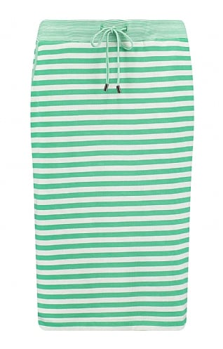 House Of Bruar Ladies Contrast Stripe Skirt - Green, Green