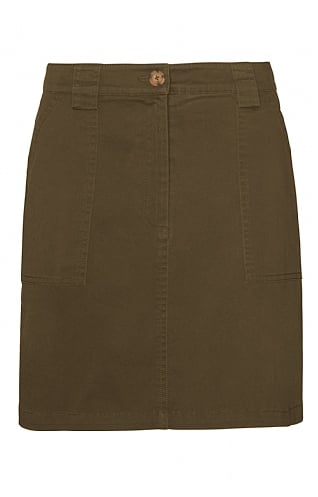 House of Bruar Ladies Chino Patch Pocket Short Skirt - Olive, Olive