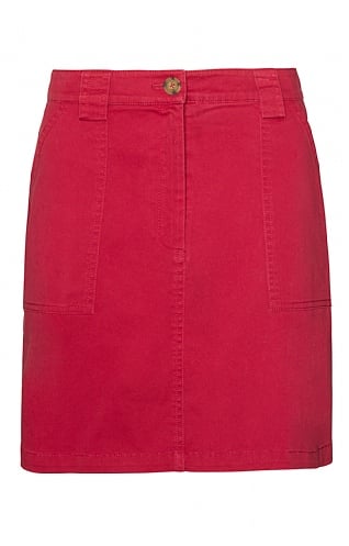 House of Bruar Ladies Chino Patch Pocket Short Skirt - Red, Red