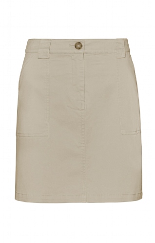 House of Bruar Ladies Chino Patch Pocket Short Skirt, Sand