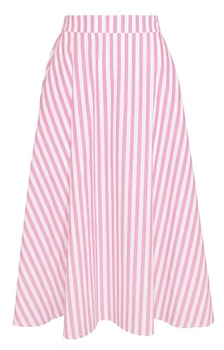 House of Bruar Ladies Cotton Swing Skirt, Candy Stripe