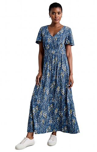 Ladies Seasalt Chateaux Dress, Lino Foxglove Marine