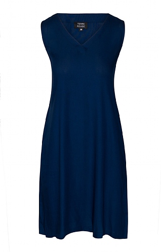 House Of Bruar Ladies Sleeveless Straight Dress - Navy Blue, Navy