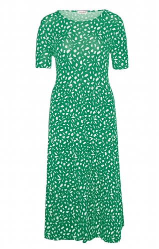 House Of Bruar Ladies Jersey Brush Stroke Dress - Jade Green, Jade