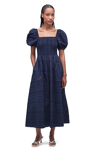 Ladies Barbour Macy Midi Dress - Navy Blue, Navy