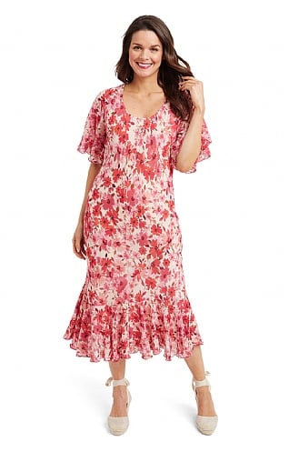 Ladies Adini Stephie Dress, Jasmine Pink Mix