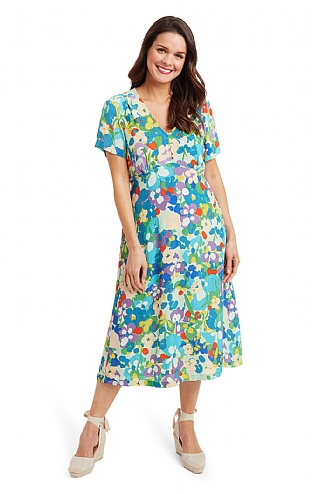 Ladies Adini Peggy Dress, Garden Party Multi