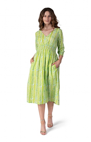 Jessica Graaf Ladies V-Neck Dress, Lime