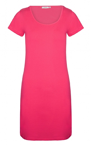 House Of Bruar Ladies Short Sleeved Dress, Fuchsia