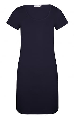 House Of Bruar Ladies Short Sleeved Dress - Navy Blue, Navy