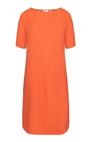 House Of Bruar Ladies Short-Sleeved Tunic Dress, Orange