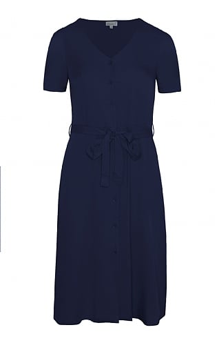 House Of Bruar Ladies Tie Waist Dress - Navy Blue, Navy