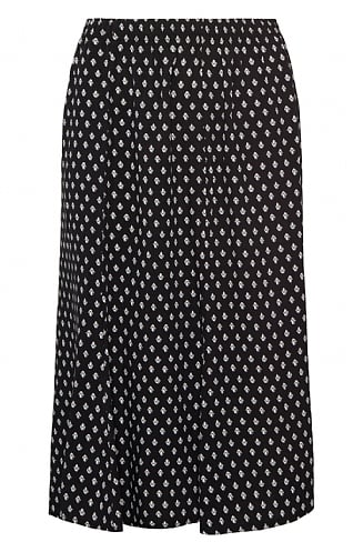 House Of Bruar Ladies Print Skirt, Black Print