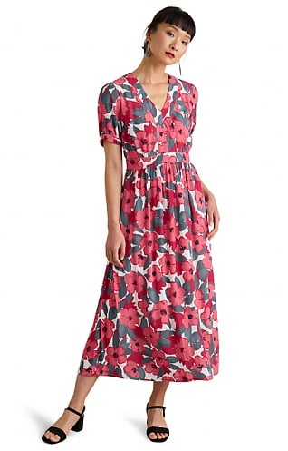 Ladies Seasalt Birch Leaf Dress, Coastal Bloom Chalk