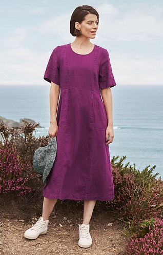 Ladies Seasalt Grass Wave Dress, Cassis