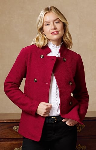 Ladies Boiled Wool Patch Pocket Coat - House of Bruar