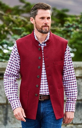 Red wool sale vest mens