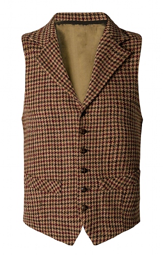 Men's Classic cheapest Scottish Harris Tweed Brown Waistcoat for any Occasion- Groomsmen, Dresswear, Golf