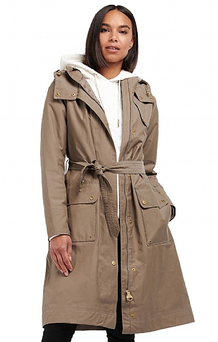 barbour international trench coat