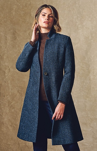 Harris tweed cheap coat womens