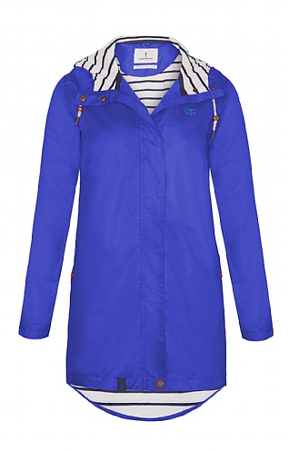 Ladies Beachcomber Long Waterproof Jacket, Indigo