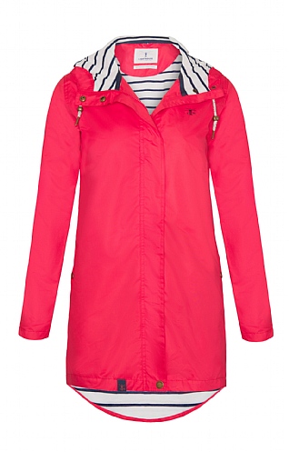 Ladies Beachcomber Long Waterproof Jacket, Poppy