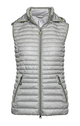 Lebek Ladies Mini Checked Quilted Gilet - Soft Green, Soft Green