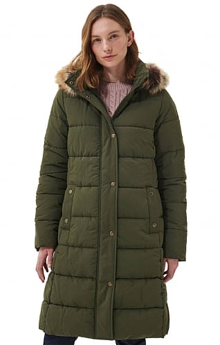 Ladies barbour coat with deals fur hood