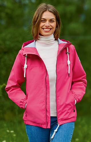 Ladies Blue Flame Short Waterproof Jacket Pink House of Bruar