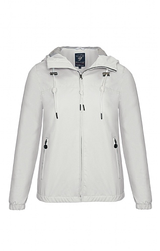 House Of Bruar Ladies Blue Flame Short Waterproof Jacket - White, White