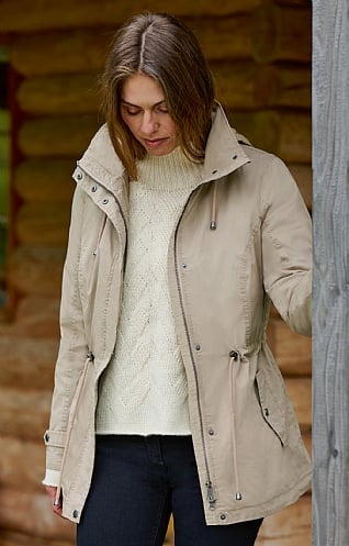 House Of Bruar Ladies Parka - Beige, Beige