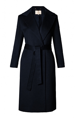 Ladies Cashmere Wrap Coat Navy House of Bruar