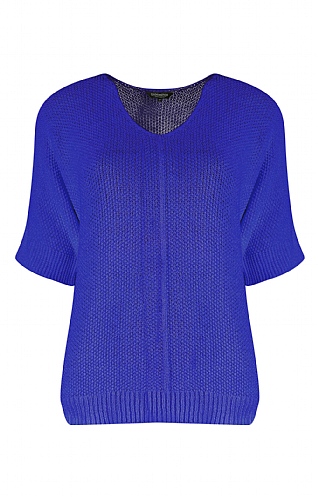 House Of Bruar Ladies V-Neck Seam Front Pullover - Royal Blue, Royal Blue