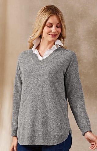 Cashmere v sale neck tunic