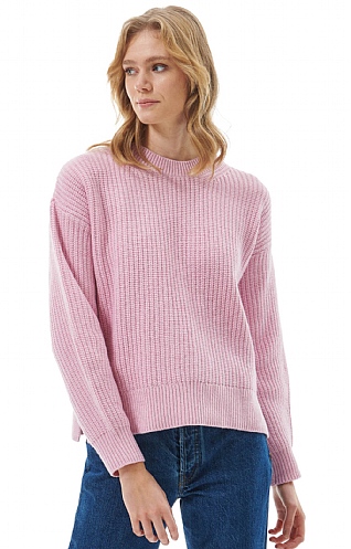 Ladies Barbour Horizon Knitted Sweater, Winter Heath