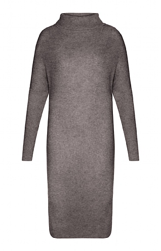 House Of Bruar Ladies Merino Cashmere Oversized Dress, Medium Grey