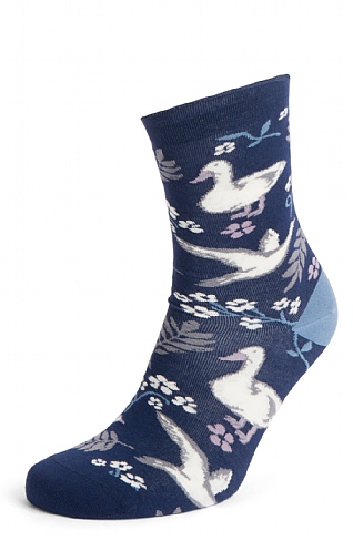 Ladies Seasalt Bamboo Arty Socks, High Flight Squall