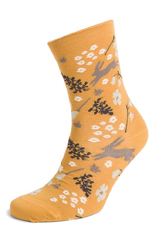 Ladies Seasalt Bamboo Arty Socks, Woodland Valley Sandstone