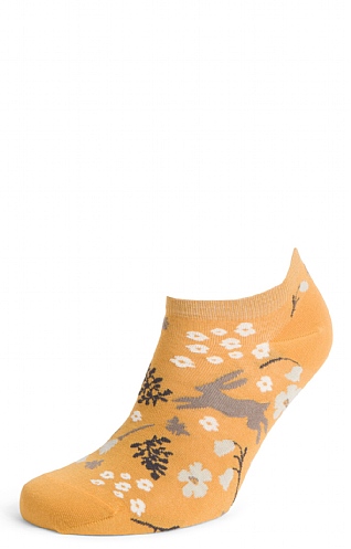 Ladies Seasalt Bamboo Arty Trainer Socks, Woodland Valley Sandstone