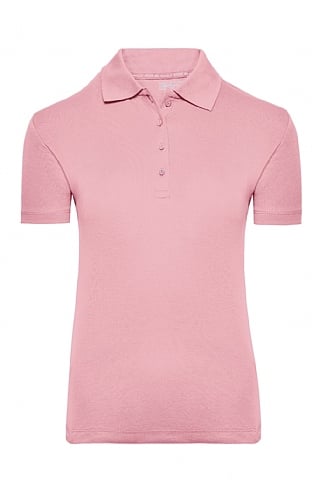 House Of Bruar Ladies Plain Short Sleeve Polo, Malva